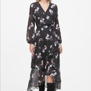 Banana Republic Ruffle Wrap Maxi Dress